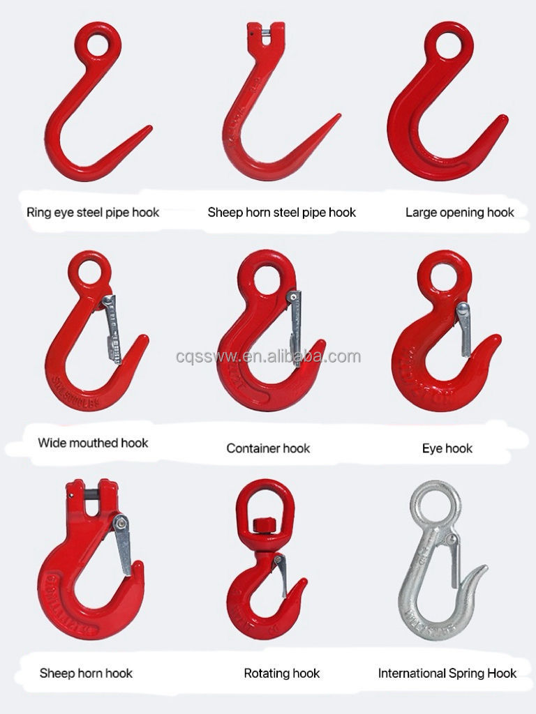 Professional Manufacture Nice Price Grab Lifting forged lift eye grab hooks Eye Hoist Hook With Latch