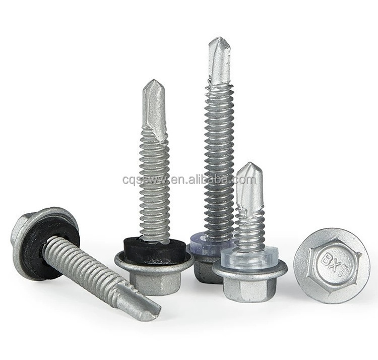 Dacromet non slip hexagonal head self drilling  screws waterproof screw