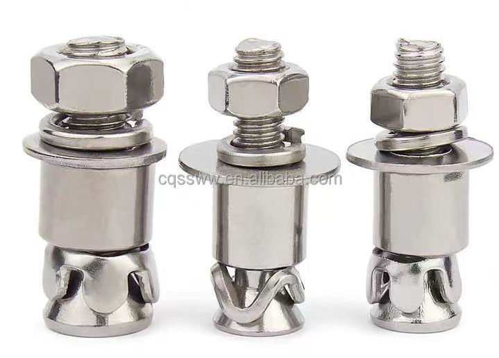 High strength stainless steel bottom cut anchor bolts for hanging granite, marble, and ceramic stones expansion screws