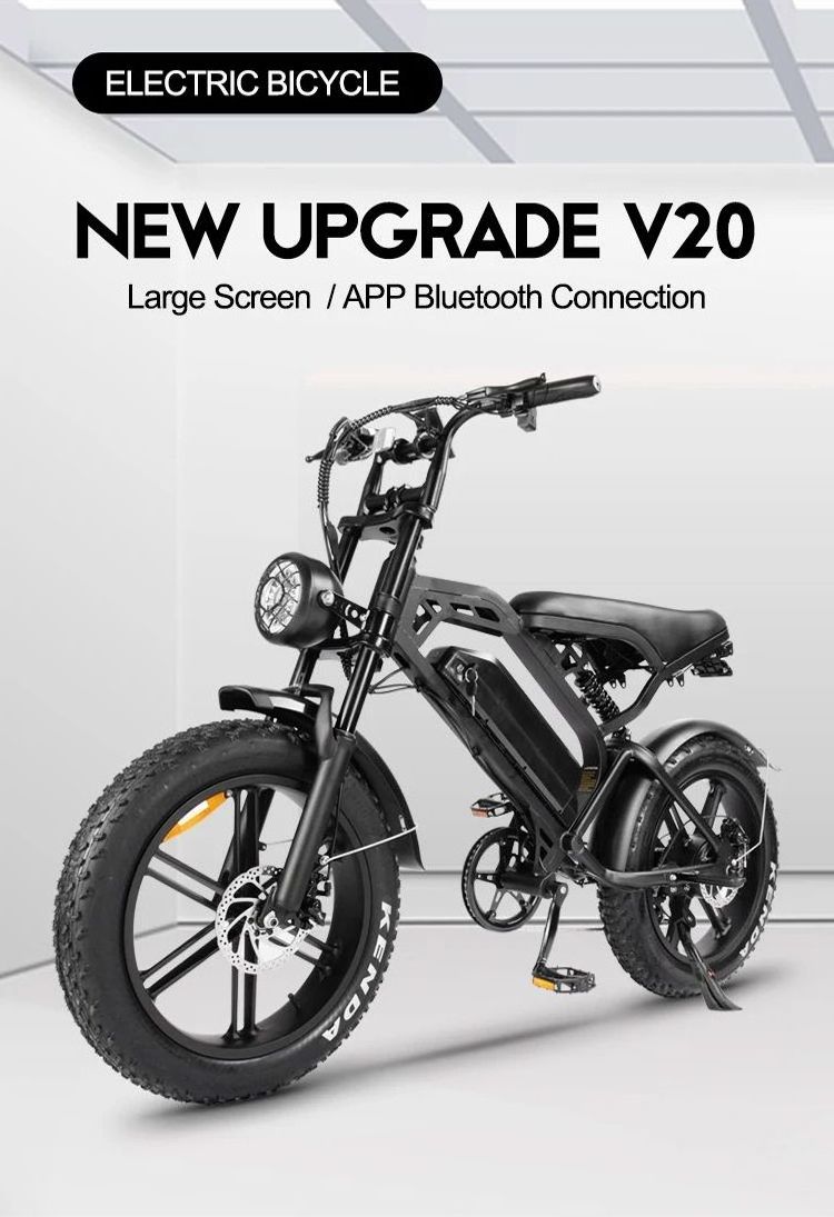 2023 Electric Bike Ready Stock Electrically Mountain Fatbike Eu Cheap 20inch Fat Tire Ebike Motorcycles Electric Bike Factory