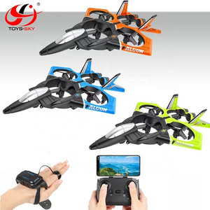 New EPP Foam Material RC Fighter Jet Aircraft Plane Flying Airplane Glider Hand Watch Gesture Control Mini UFO Drone With Camera