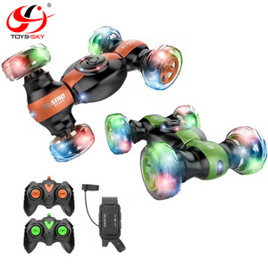 Carro De Juguete Remote Control Toy Rc Auto 2 Colors Hand Gesture Sensing Rc Stunt Car Rotation 360 Car with light wheel