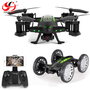 Air-Road Double Mode 2 in 1 High speed Flying Car 2.4G RC Quadcopter Drone With HD Camera Run Double Side