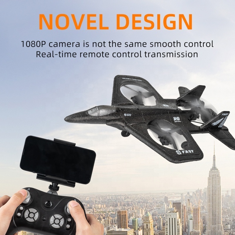 New 2.4Ghz wireless four axis aircraft drone flying foam fighter remote control toy airplane with Camera