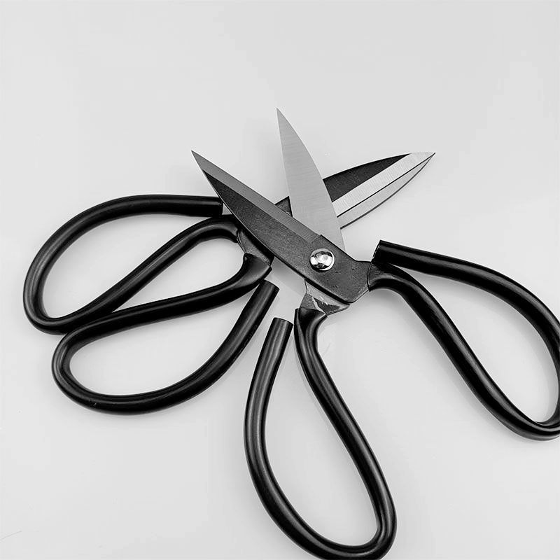 Wholesale Big Head Carbon Steel with Black Handle Tailor Scissors Fabric Household Scissors Sharp Scissors Fabric /Sewing Shears