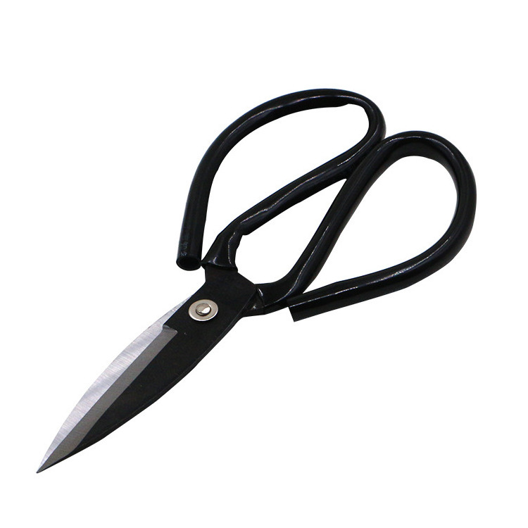 Wholesale Big Head Carbon Steel with Black Handle Tailor Scissors Fabric Household Scissors Sharp Scissors Fabric /Sewing Shears