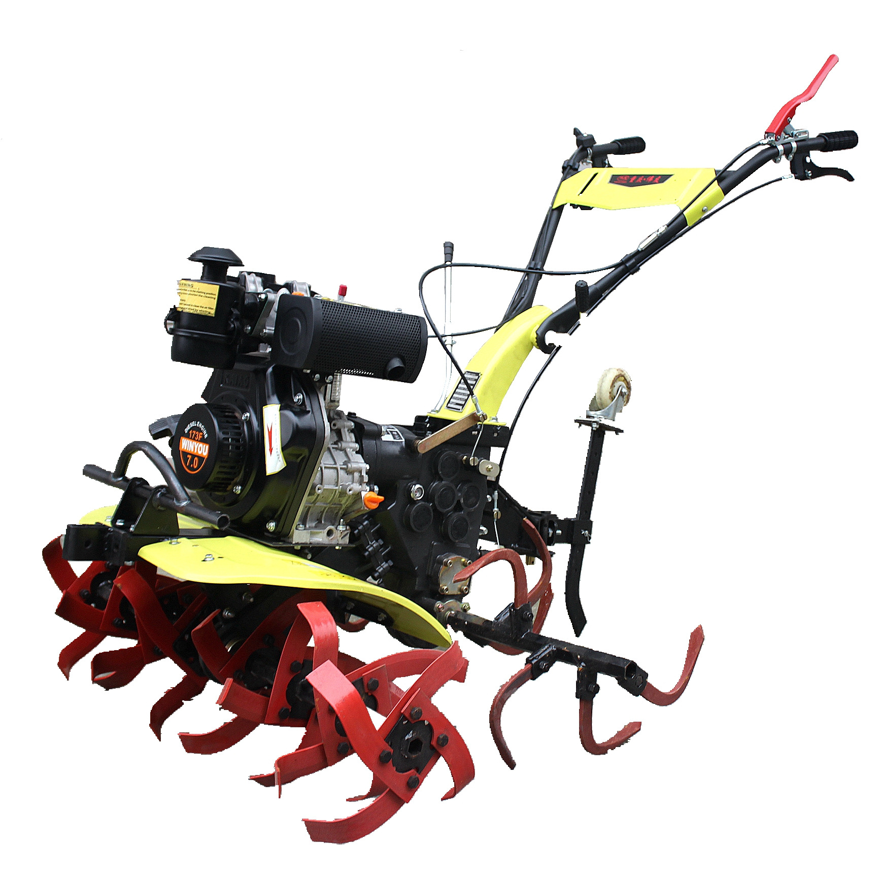 Mini Tiller Agricultural Machinery Equipment Diesel Cultivator Motocultor Four Wheel Gasoline Power Walking Tractor