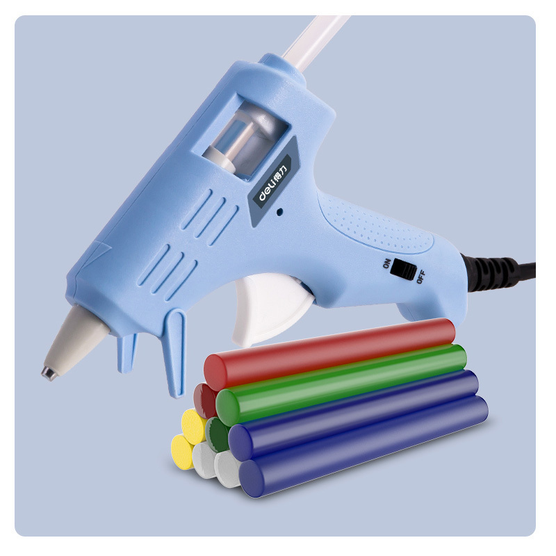 Wholesale price 20W power energy-saving and electricity-saving hot melt glue gun 10 glue sticks 7mm ceramic heating glue guns