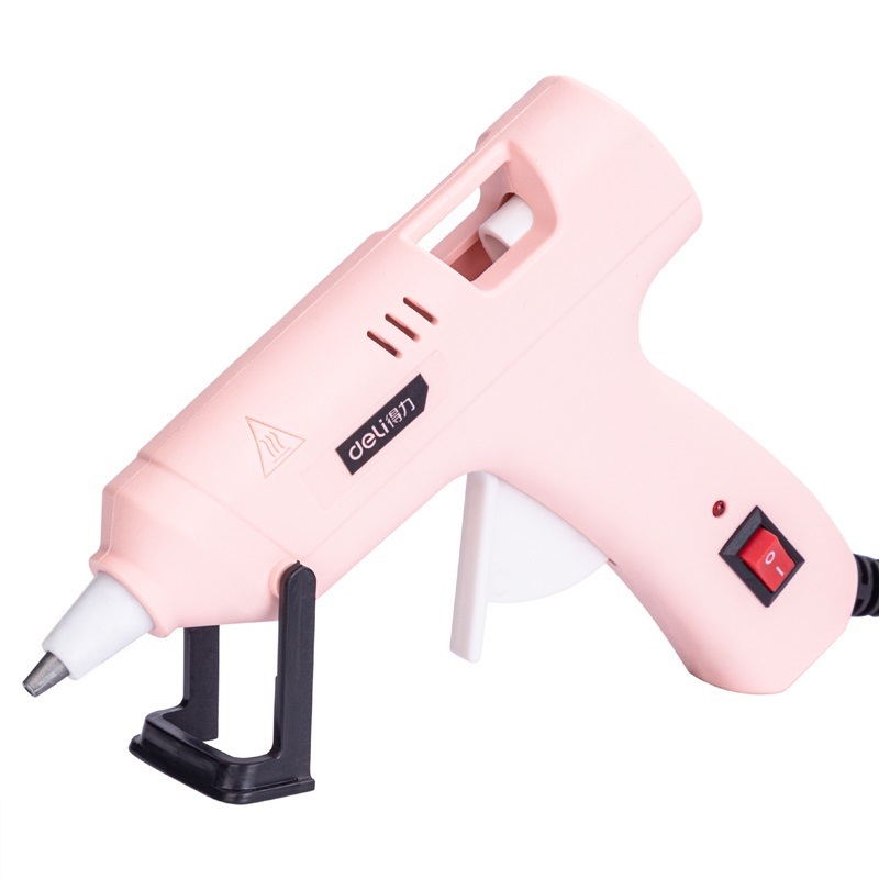 Hot Sale Deli 20w Mini Hot Glue Gun  Professional Hot Glue Gun Electric Pink