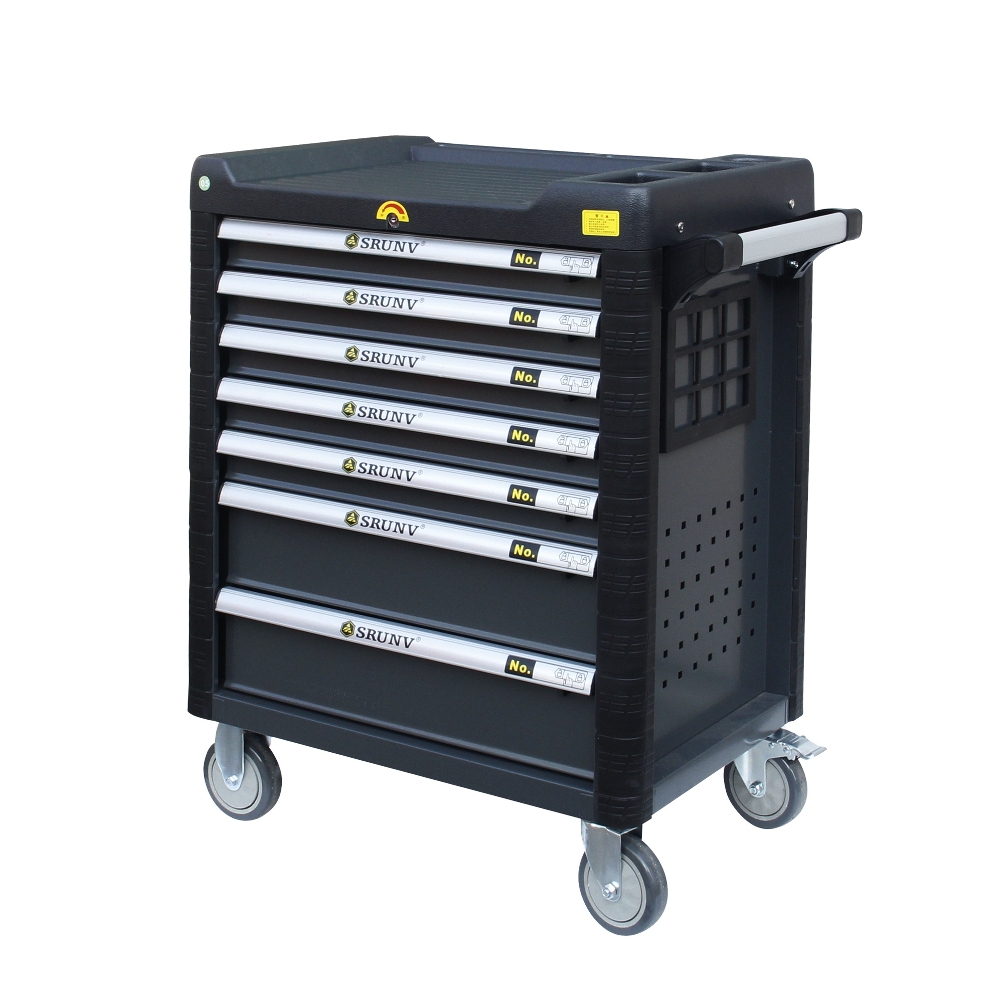 369 Pcs Tool Set 7-Drawer Rolling Tool Chest Storage Box Removable Cabinet Trolley With Tools