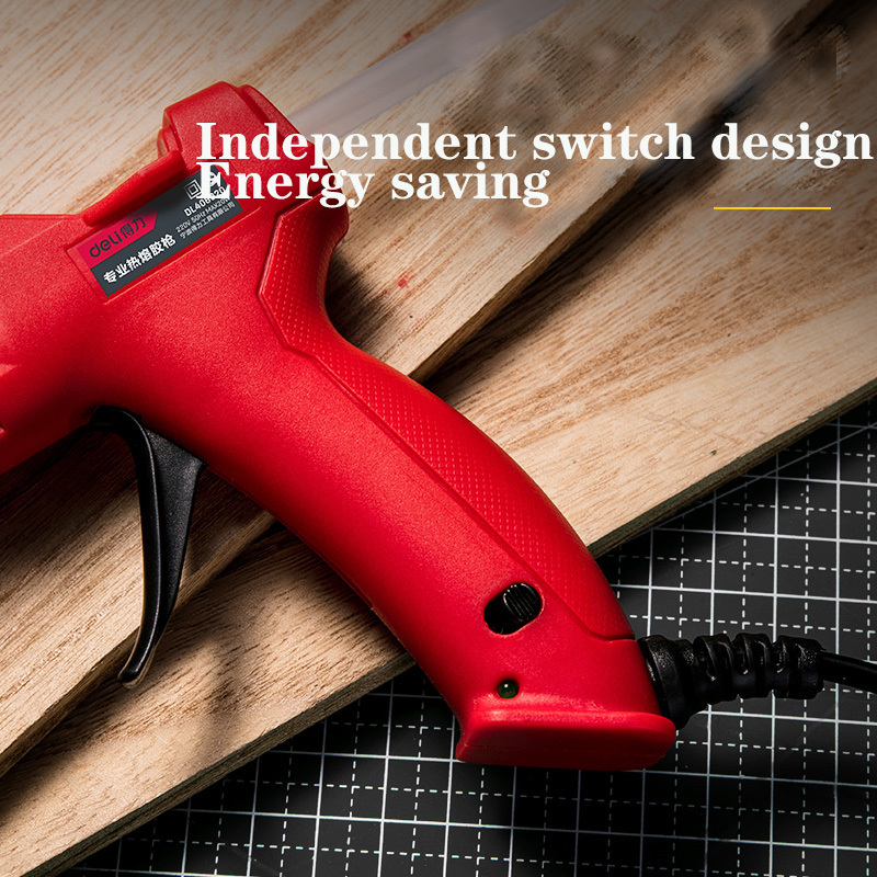 Energy-saving and labor-saving red plastic 20W hot melt glue gun machine PTC heater with independent switch