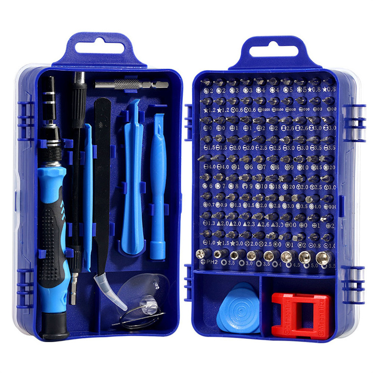 115 in 1 affordable wholesale watch phone dismantling repair tool Chromium vanadium steel 115 in 1 screwdriver set