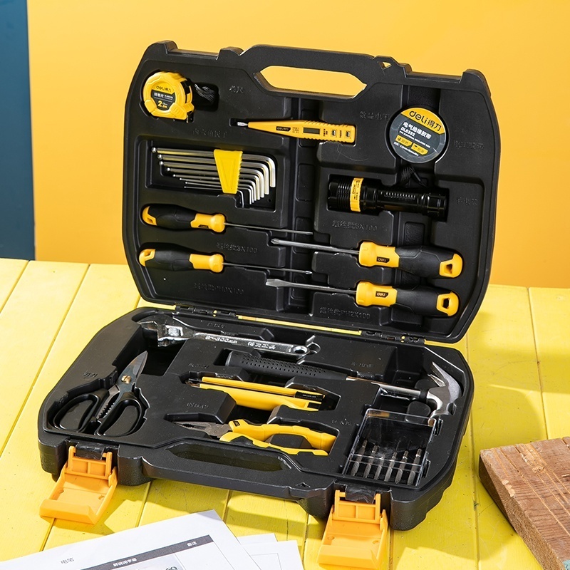 Deli Tools DL5963 27pcs home repair hand tools construction household tool set