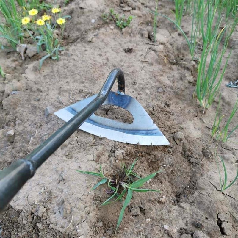 All-Steel Hardened Hollow Garden Hoes Hollow Hoe Garden Tool Garden lightweight small semicircle Hoe For Backyard Weediing