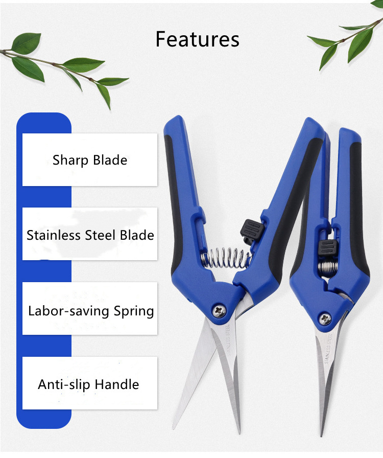 Hydroponic Blade Stainless Steel Garden Scissors Small Secateurs Pruning Shears Pruners