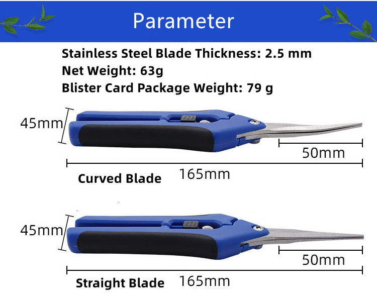 Hydroponic Blade Stainless Steel Garden Scissors Small Secateurs Pruning Shears Pruners