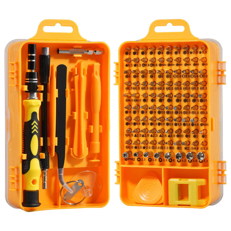 115 in 1 affordable wholesale watch phone dismantling repair tool Chromium vanadium steel 115 in 1 screwdriver set