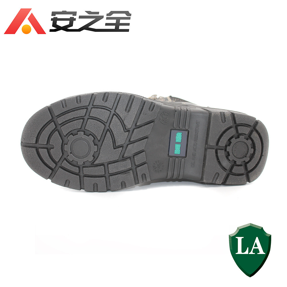 Cheap Rubber Outsole Leather Anti Acids Work Safety Shoes