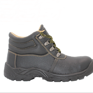 Mens Steel Toe Cap Anti-skid Forklift Leather Safety Work Boots