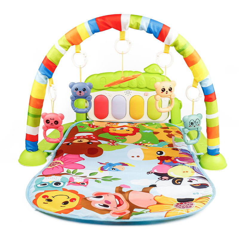 Inflatable Play Mat Newborn Boys Girls Baby Activity Gym Mats Musical Pedal Piano Folding