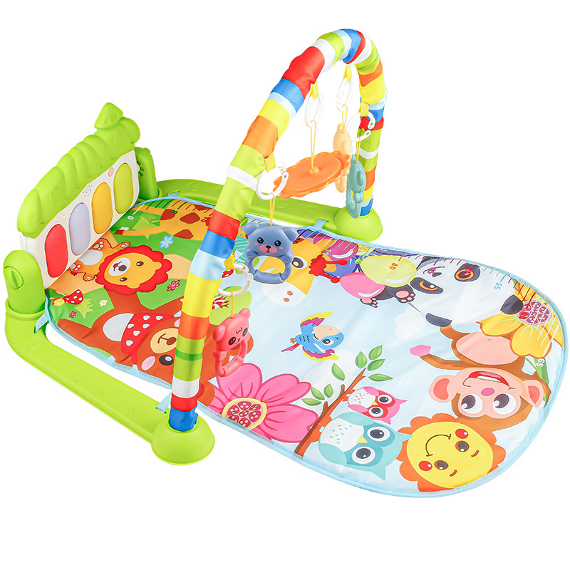 Inflatable Play Mat Newborn Boys Girls Baby Activity Gym Mats Musical Pedal Piano Folding