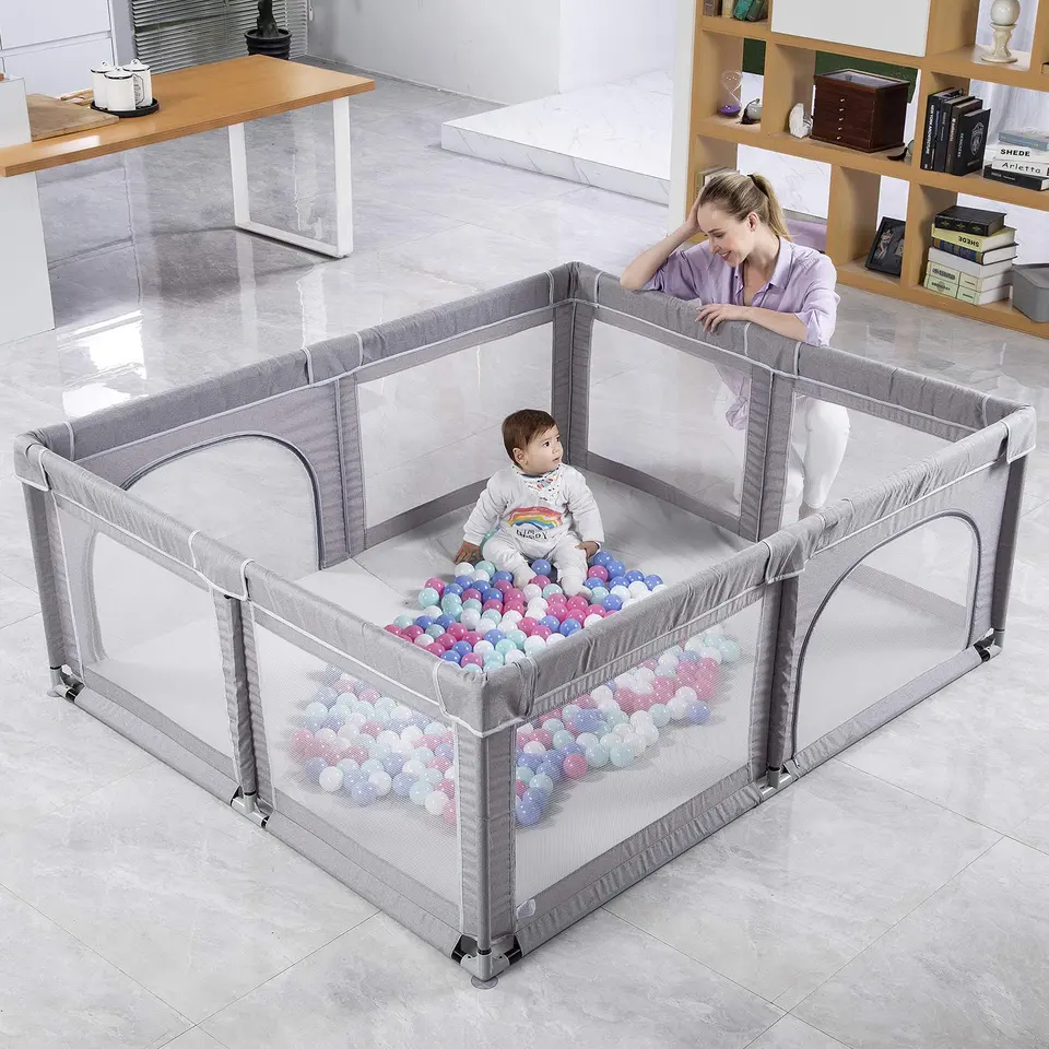 Easy To Carry Plastic Care Fence Plastic Baby Trend Playpen Foldable Adult Baby Playpen For Babies