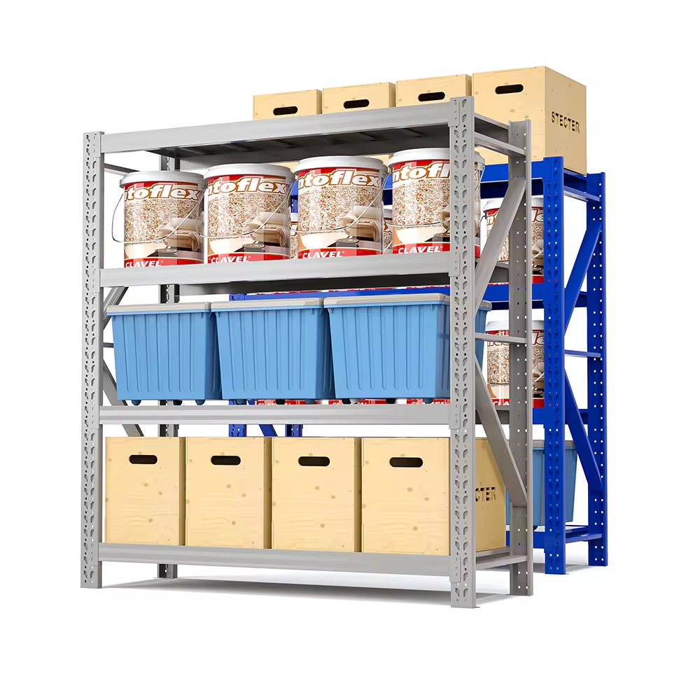 Storage Racking System Unit Multi-Level Medium Duty Steel Storage Shelving with Corrosion Protected