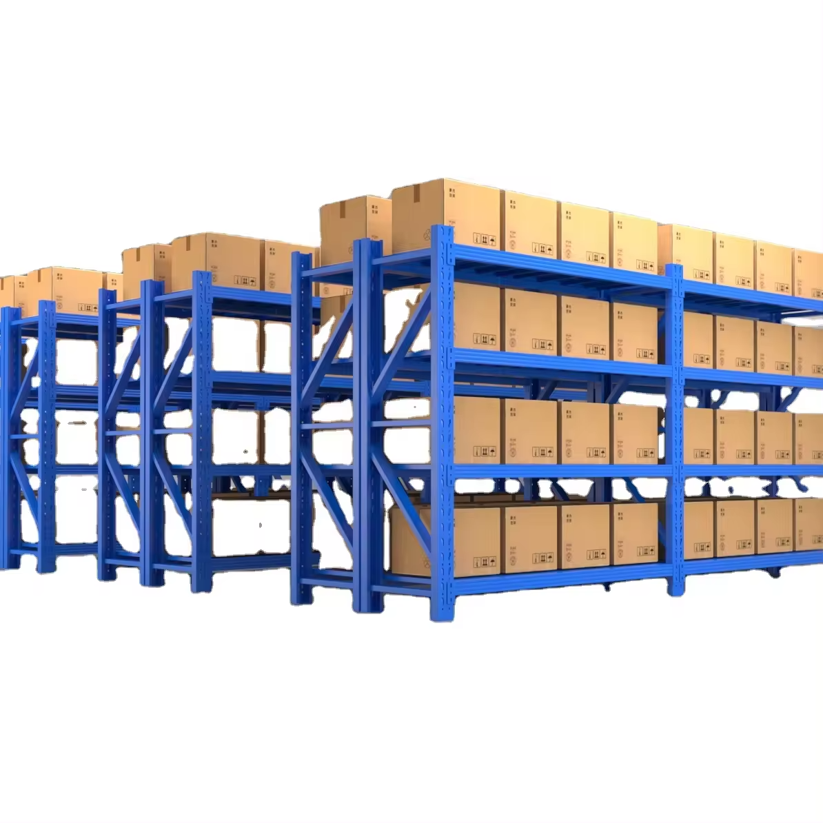 Storage Racking System Unit Multi-Level Medium Duty Steel Storage Shelving with Corrosion Protected