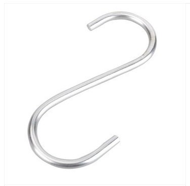 Custom high quality 304 201 stainless steel kitchen flat hook hanger flat hook hanging S hook