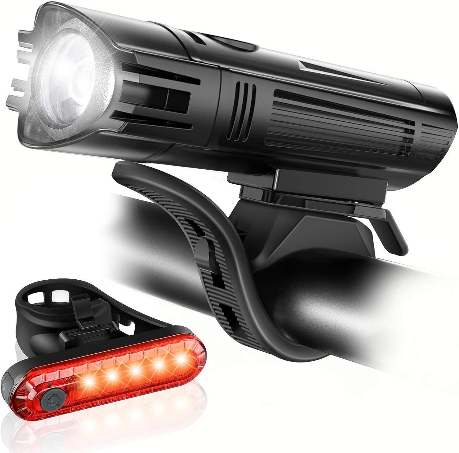 Hot Bicycle 2000mA tail lights cycling rechargeable led bike front head light set bicycle for light