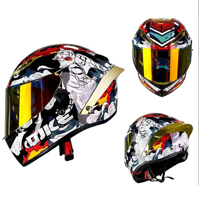 Customized Double Lens Cascos Motorcycle equestrian transformer helmet shoei