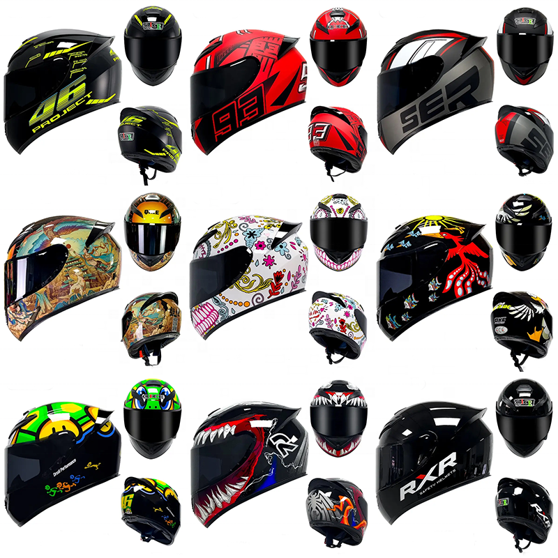 Customized Double Lens Cascos Motorcycle equestrian transformer helmet shoei