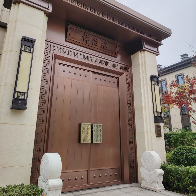 Luxury high-end good quality main entrance door pure copper door