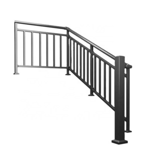 Luxury custom balcony staircase outdoor,wrought iron flat bar stair handrail wrought iron exterior handrail cheapest handrail