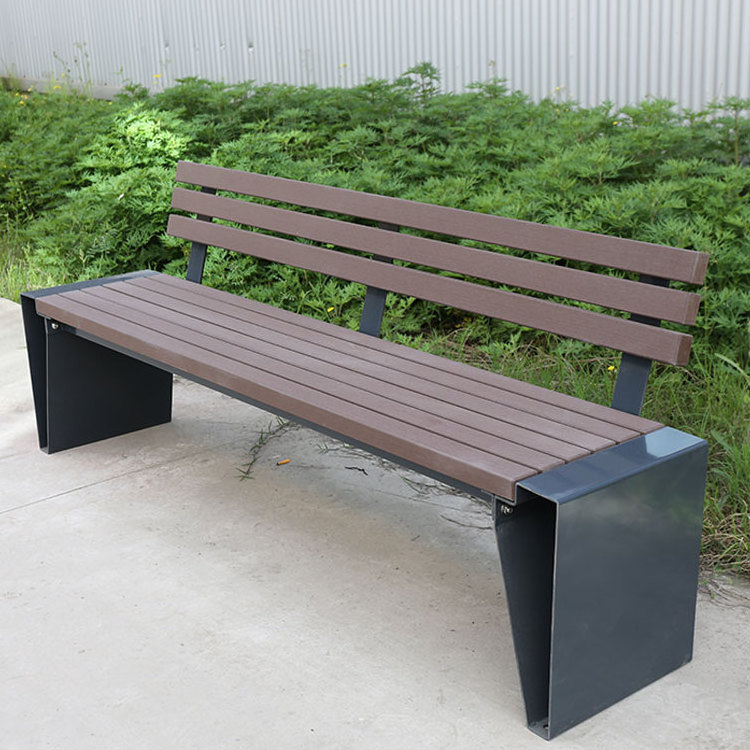 outdoor extra long wpc wooden bench seating outside park wood plastic composite bench seat public garden patio chair bench