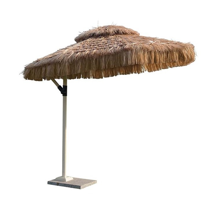 offset cantilever sun patio umbrella beach bed lounge table umbrella with fringe  square tassels patio umbrella