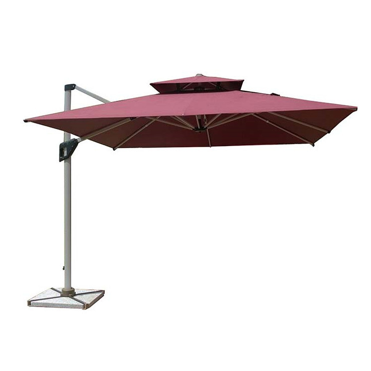 customised large outdoor luxury foldable modern cantilever sunshade umbrella