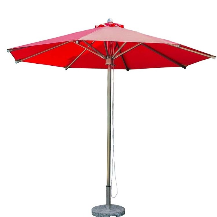 custom premium outdoor canvas parasol folding beach sun shade umbrella with stand