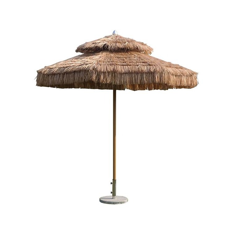 new design round garden outdoor beach straw parasol umbrellas for sun