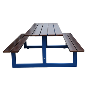 outdoor wpc wood picnic table and bench with umbrella