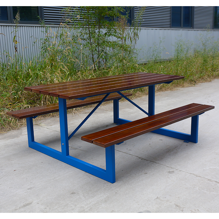 outdoor wpc wood picnic table and bench with umbrella