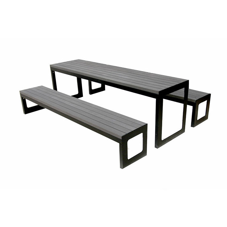 durable modern wood garden table outdoor furniture composite picnic tables restaurant tables with chairs