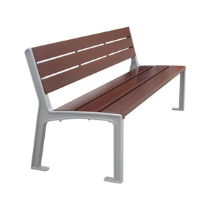 out door public park wood plastic composite seat bench outside commercial weatherproof garden wood exterior bench with back