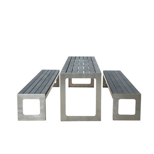 durable modern wood garden table outdoor furniture composite picnic tables restaurant tables with chairs