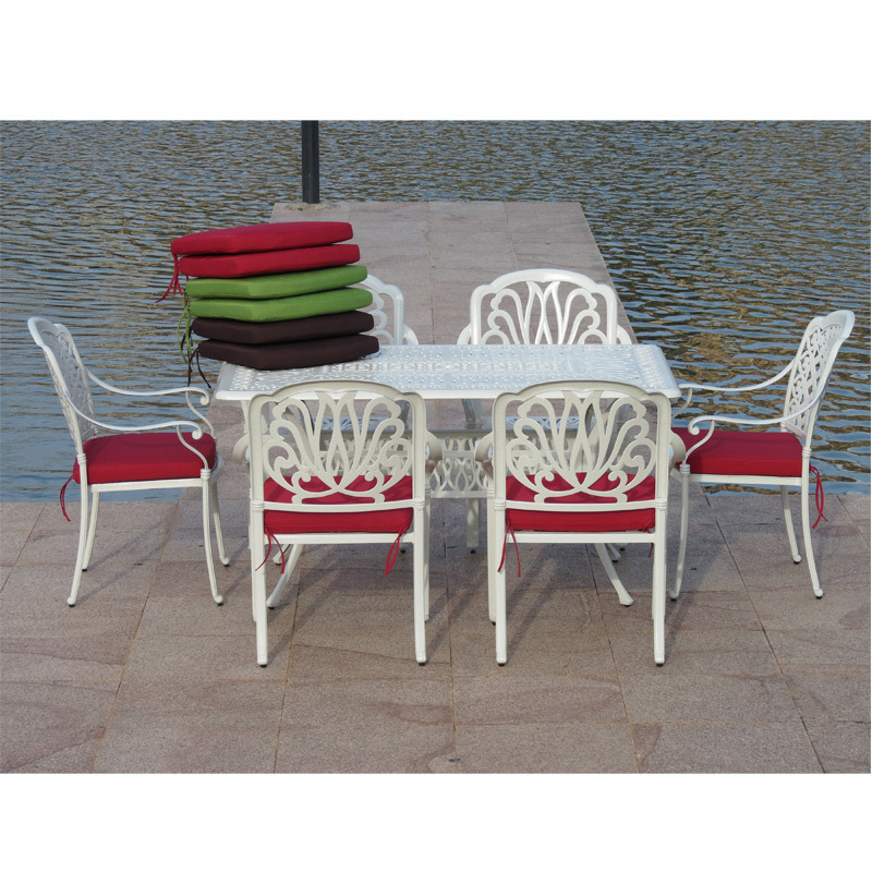 patio furniture outdoor garden furniture sets white aluminium outtdor table and chairs