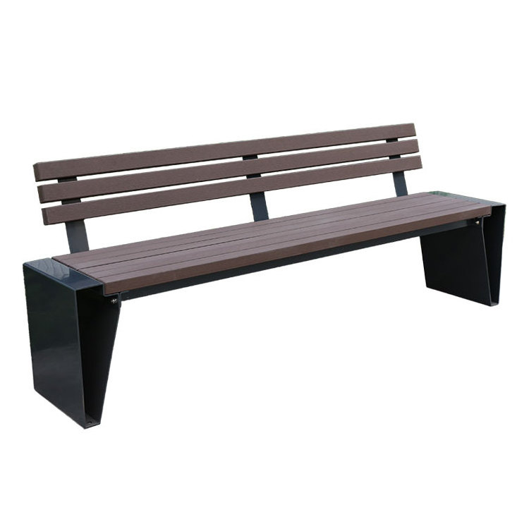 outdoor extra long wpc wooden bench seating outside park wood plastic composite bench seat public garden patio chair bench