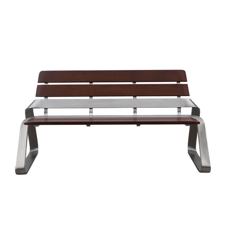 design outdoor cheap wood and metal bench seat outside park modern bench seating public garden leisure bench chair for sale