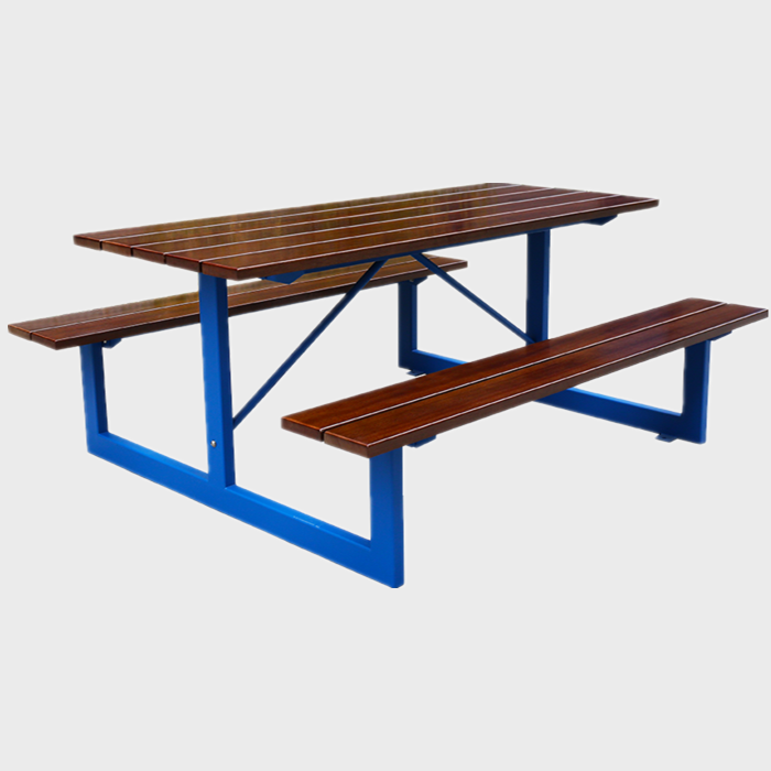 outdoor furniture A frame composite wood picnic table with bench outside restaurant garden event dining set table and chair