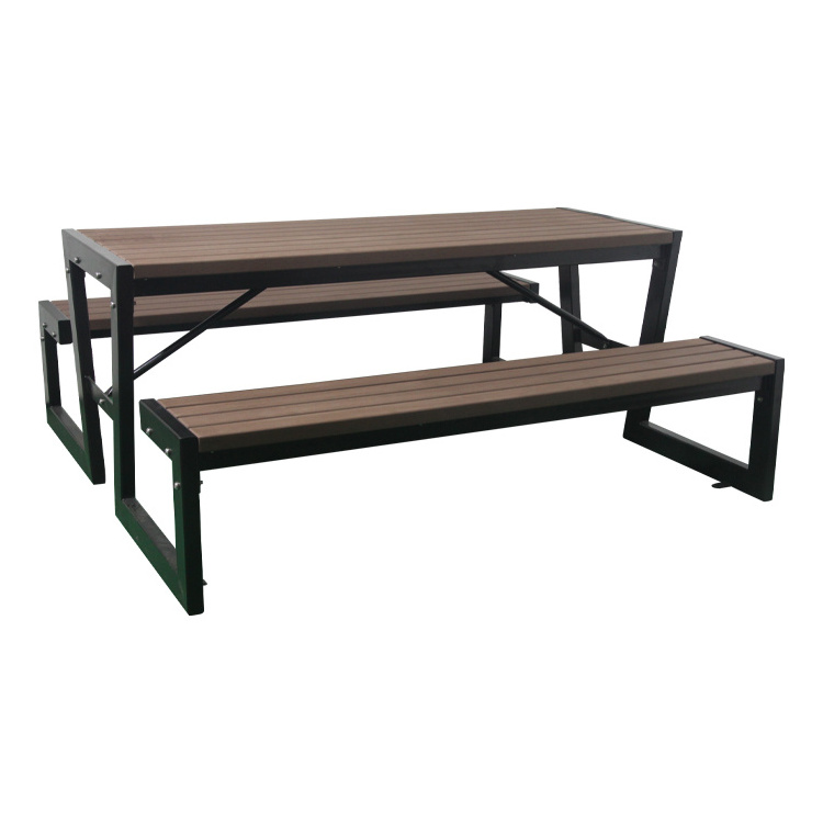 outdoor garden set wood picnic table outside furniture extra long dinning table with bench public patio coffee table and chair