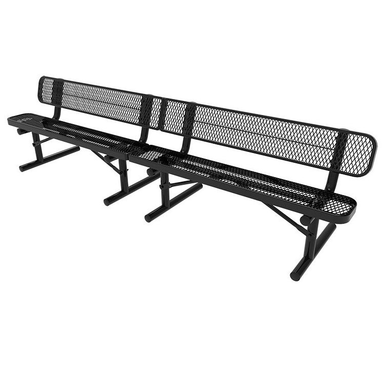 extra long outdoor garden metal park bench manufacturer